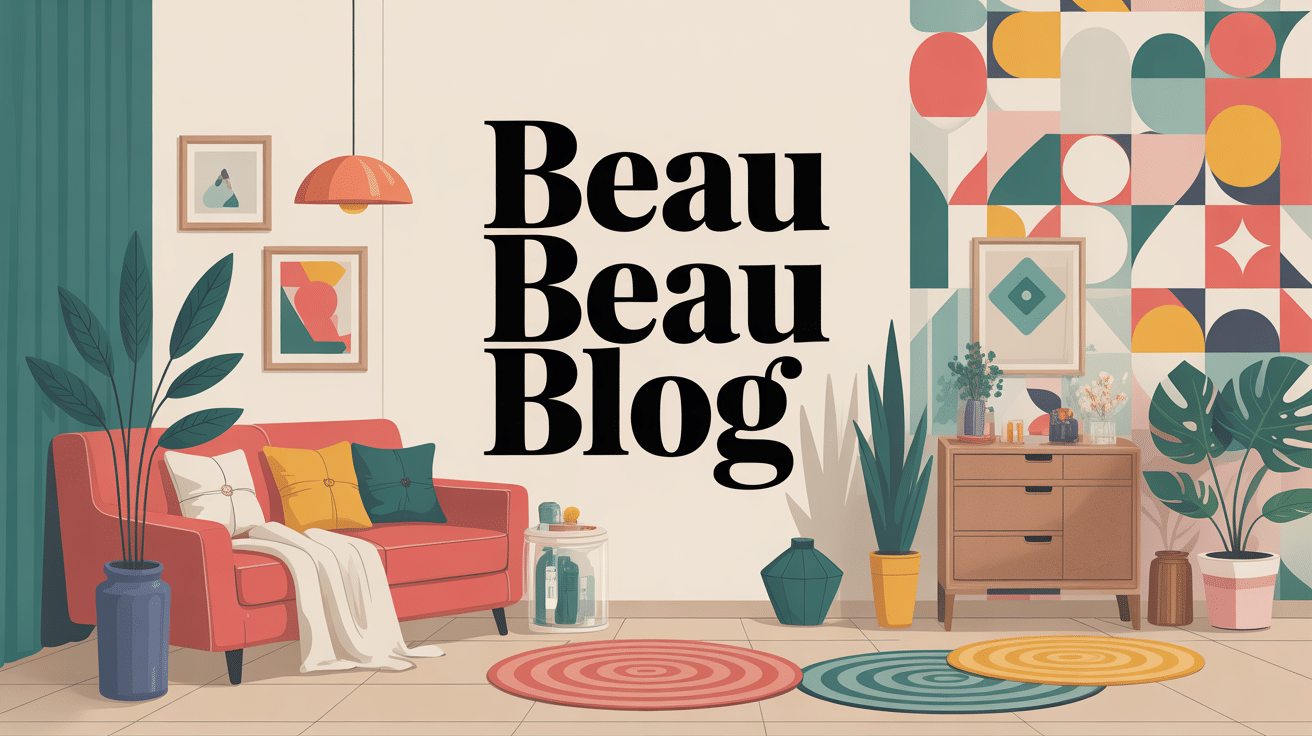 Illustration moderne salon élégant Beau Beau Blog