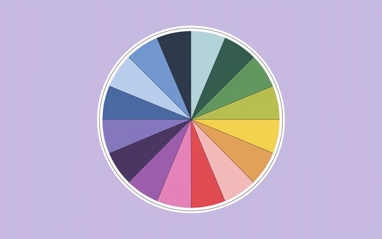 Roue chromatique couleurs en L par famille