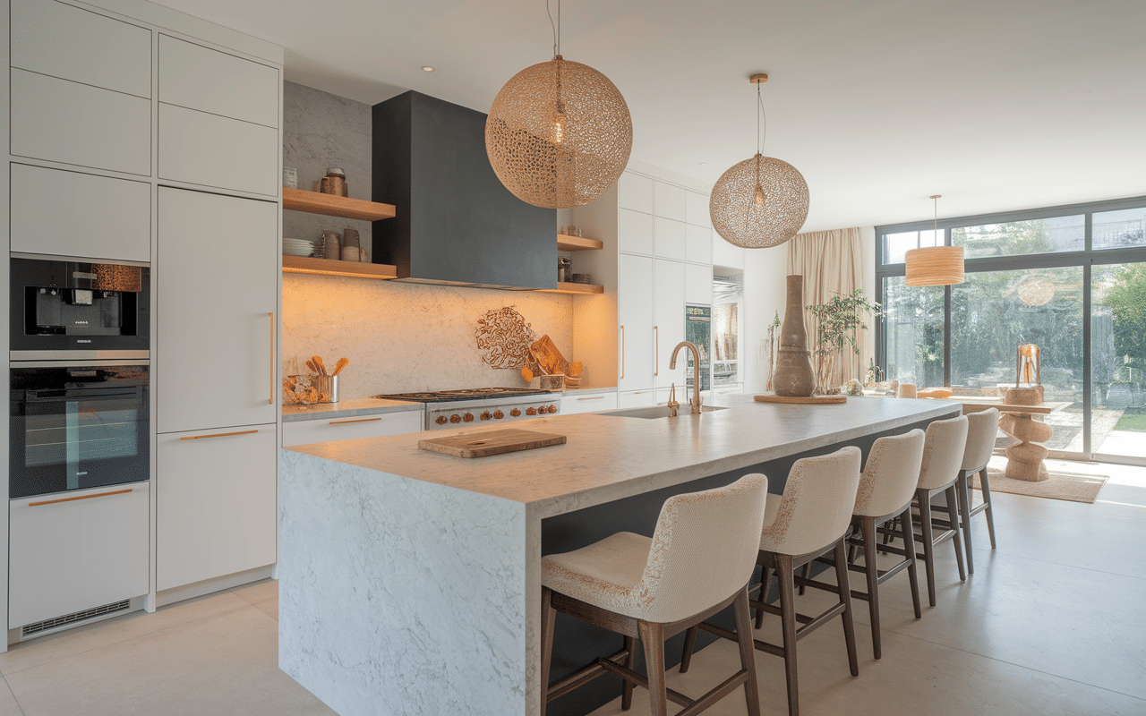 Cuisine moderne Clemence Design avec îlot