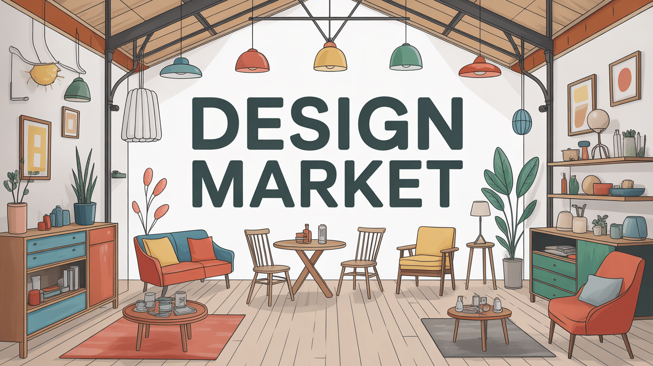 Vue d'ensemble marché meubles design