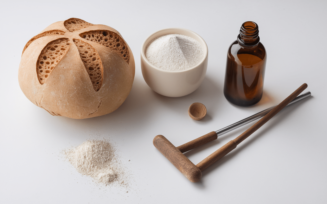 Ingrédients essentiels pour faire sa lessive maison sur fond blanc