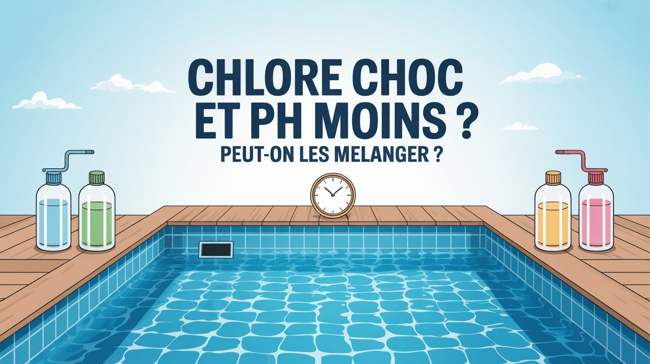 Chlore choc et ph moins en même temps séparés par horloge
