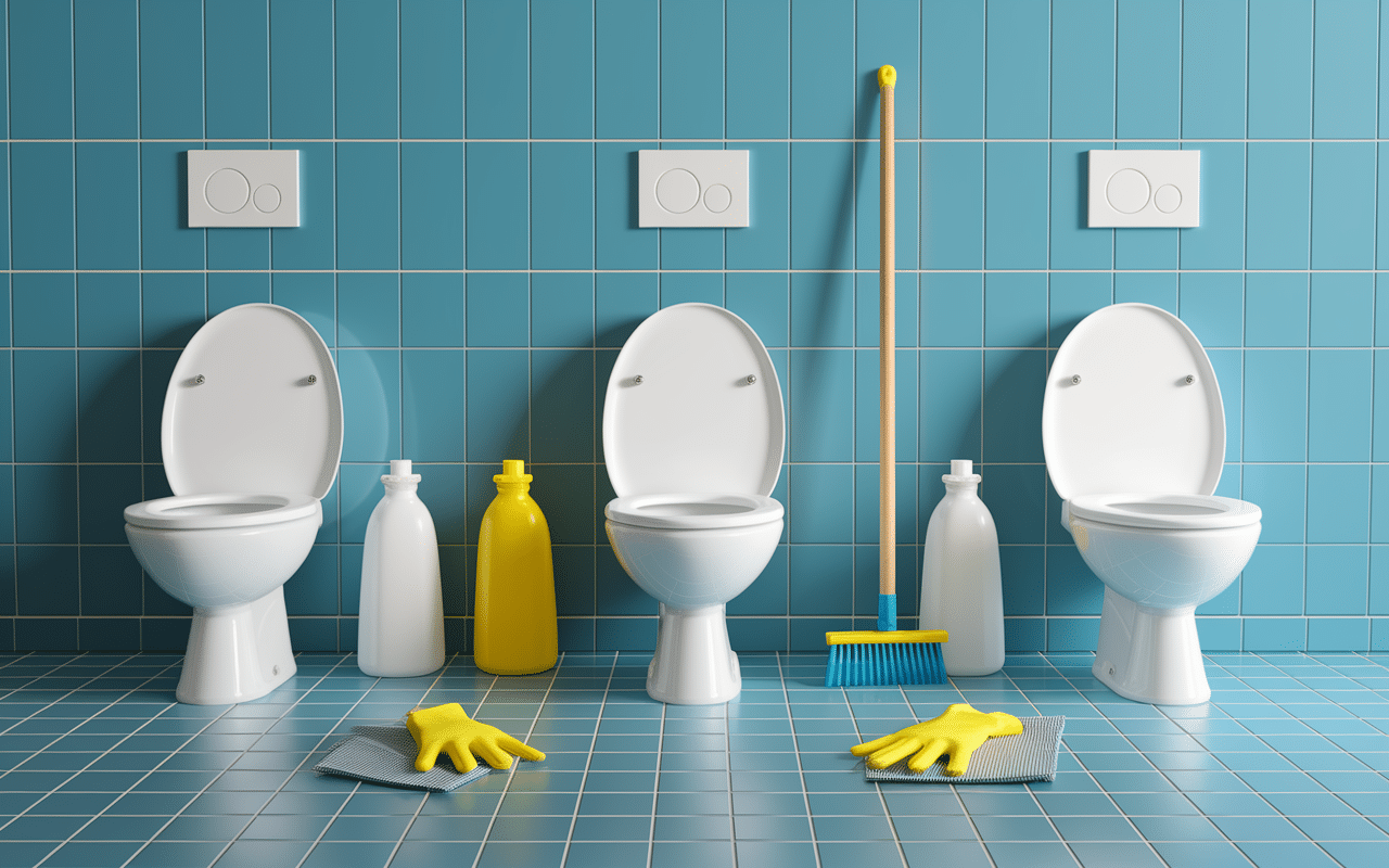 nettoyer vers dans les toilettes