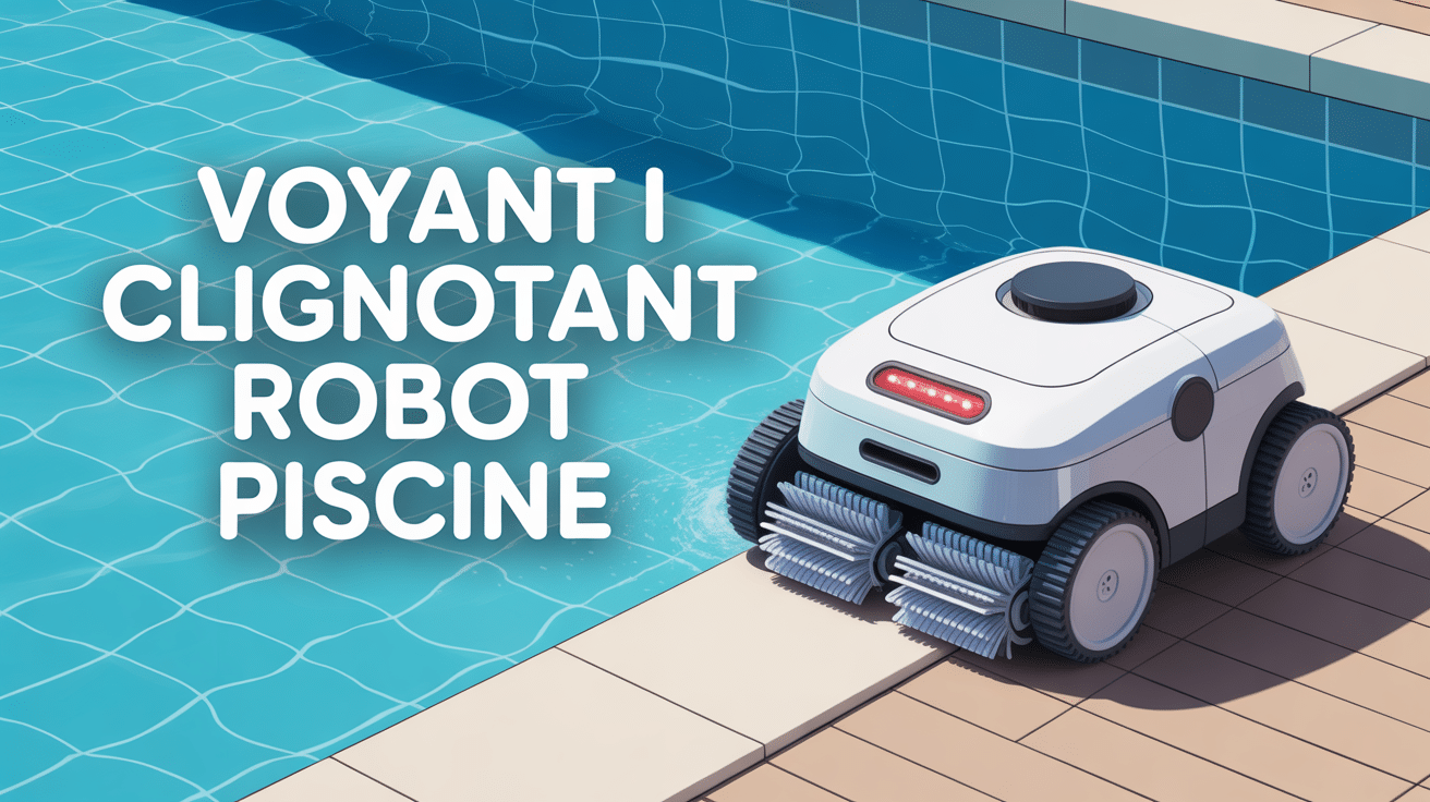 robot piscine zodiac voyant i clignote au bord d'une piscine
