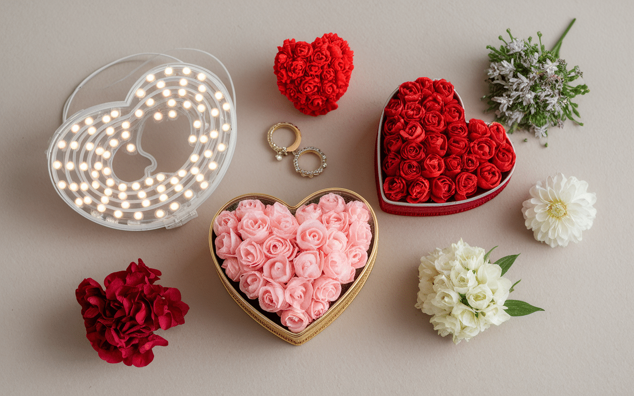 collection types ecrin bague lumineux coeur classique personnalisé