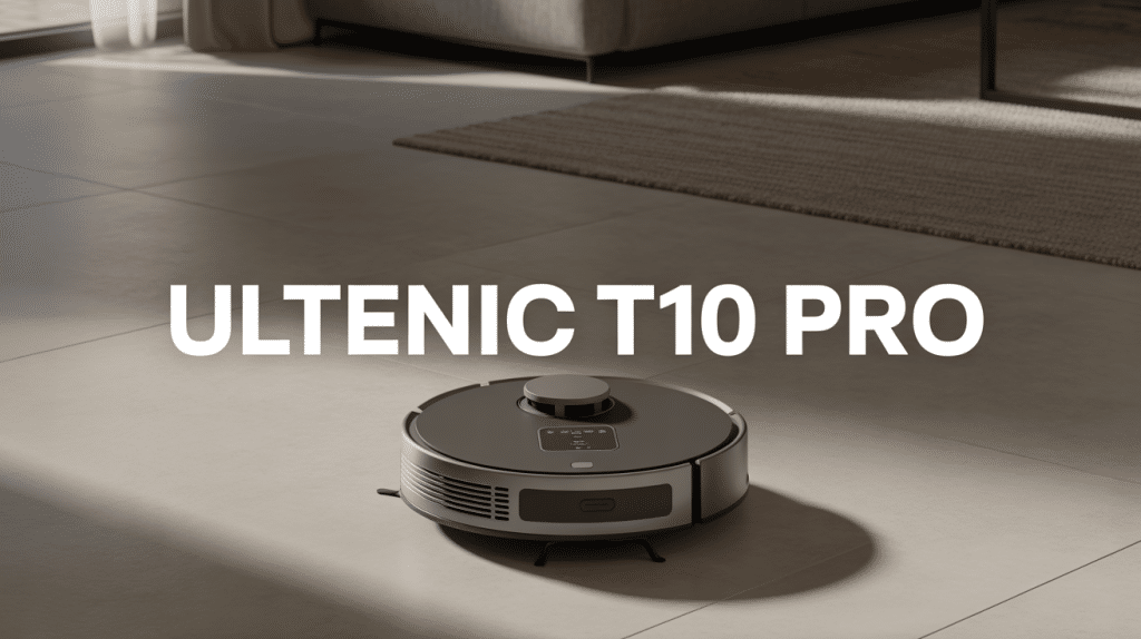 ultenic t10 pro robot aspirateur avec station de vidage au centre du salon
