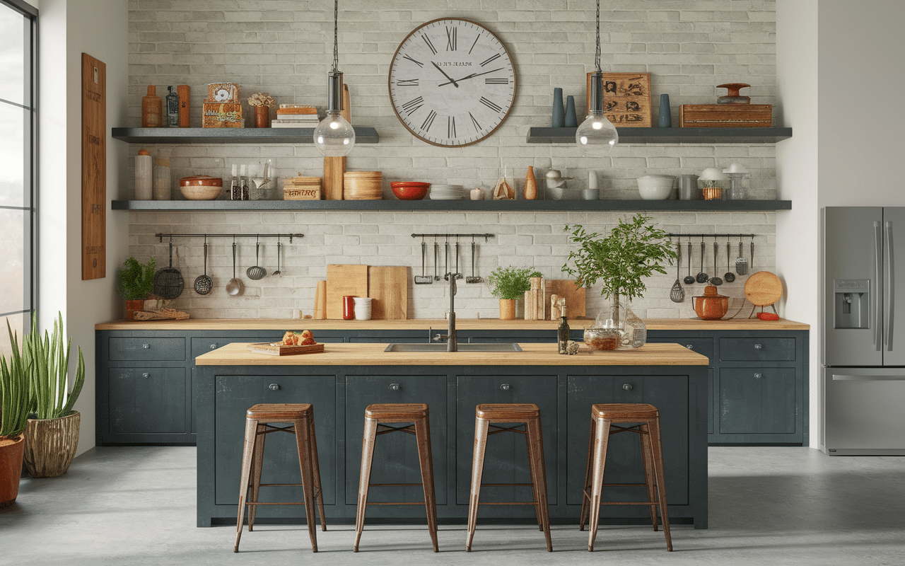 Cuisine style industriel vintage accessoires retro et decor authentique