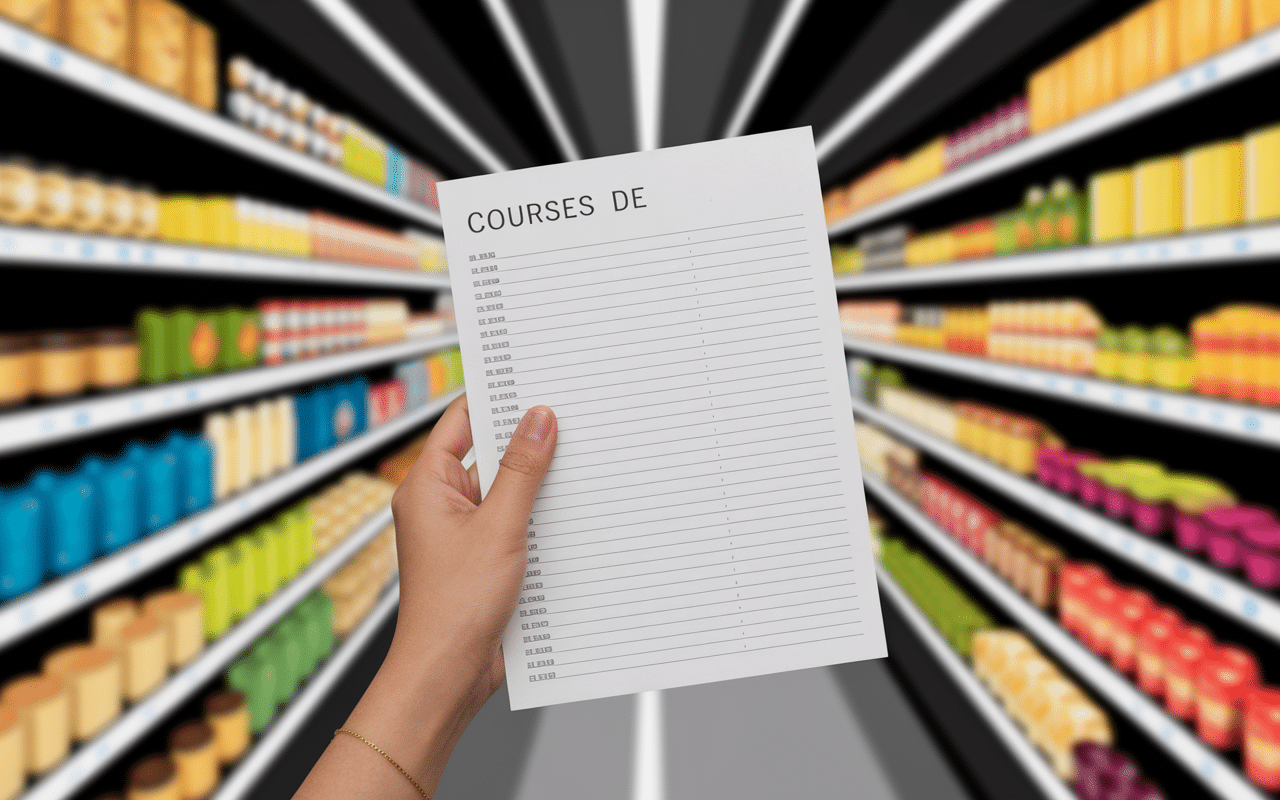 main tenant liste de courses à imprimer supermarché