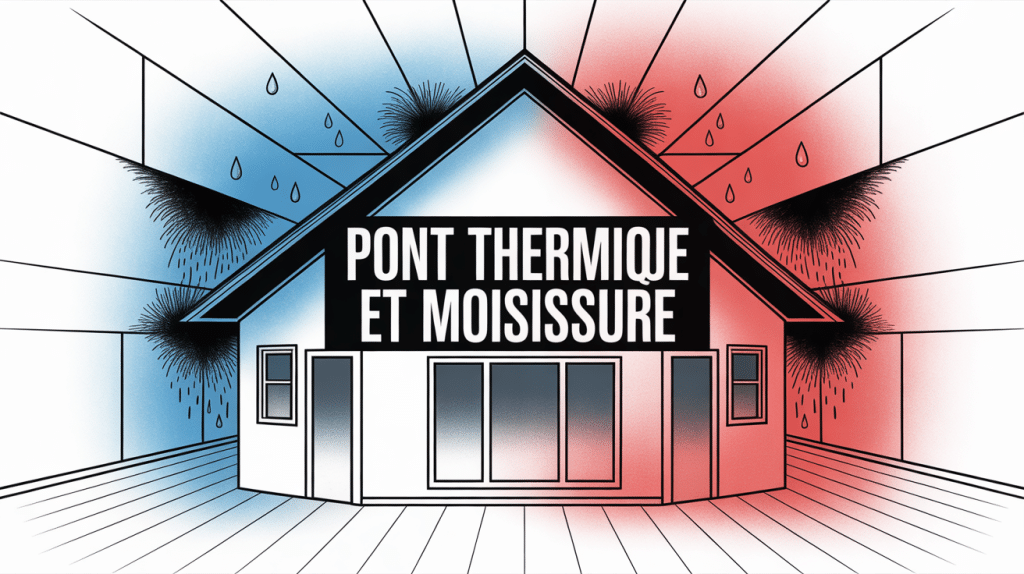 Coupe maison pont thermique moisissure et condensation