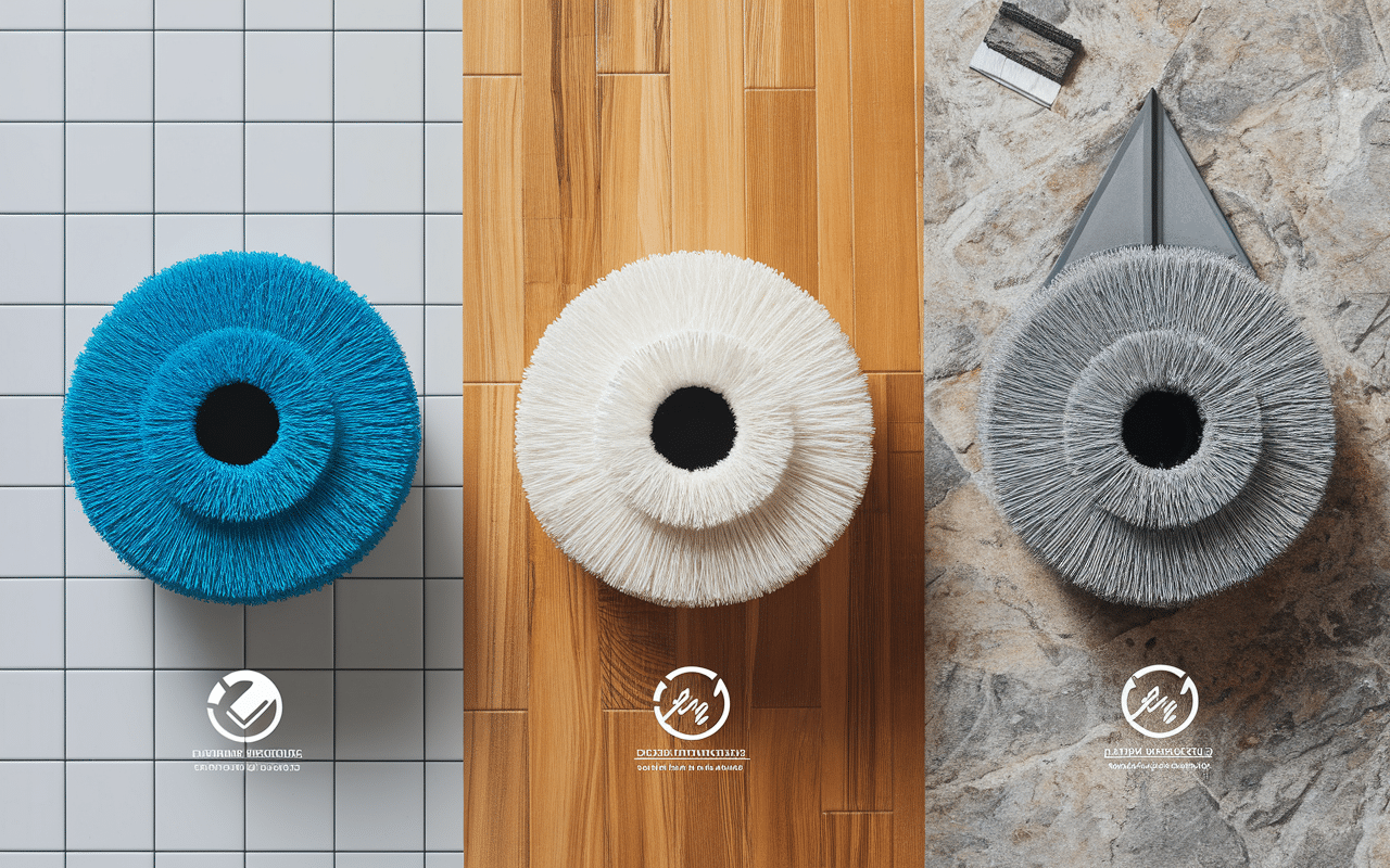 Produit serpillère microfibre coton mixte sur différents sols