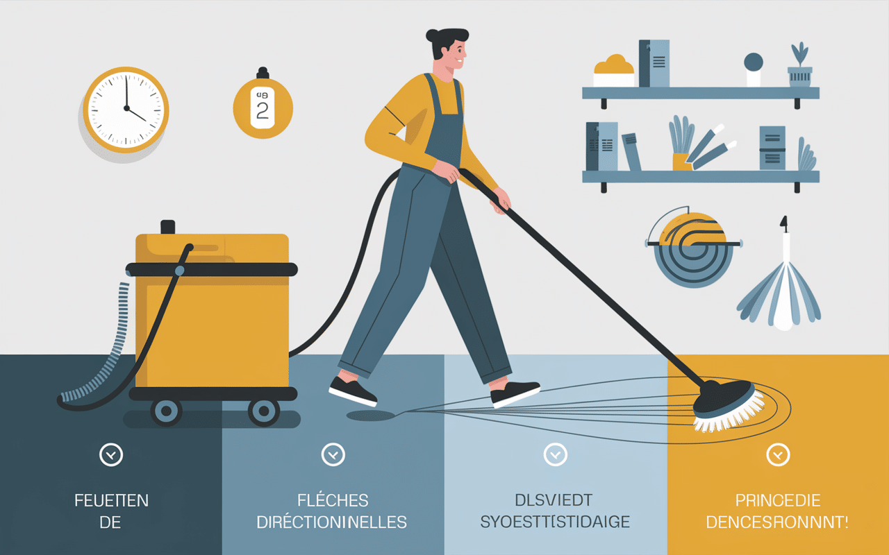 Mouvement huit produit serpillère sol carrelé essorage rapide