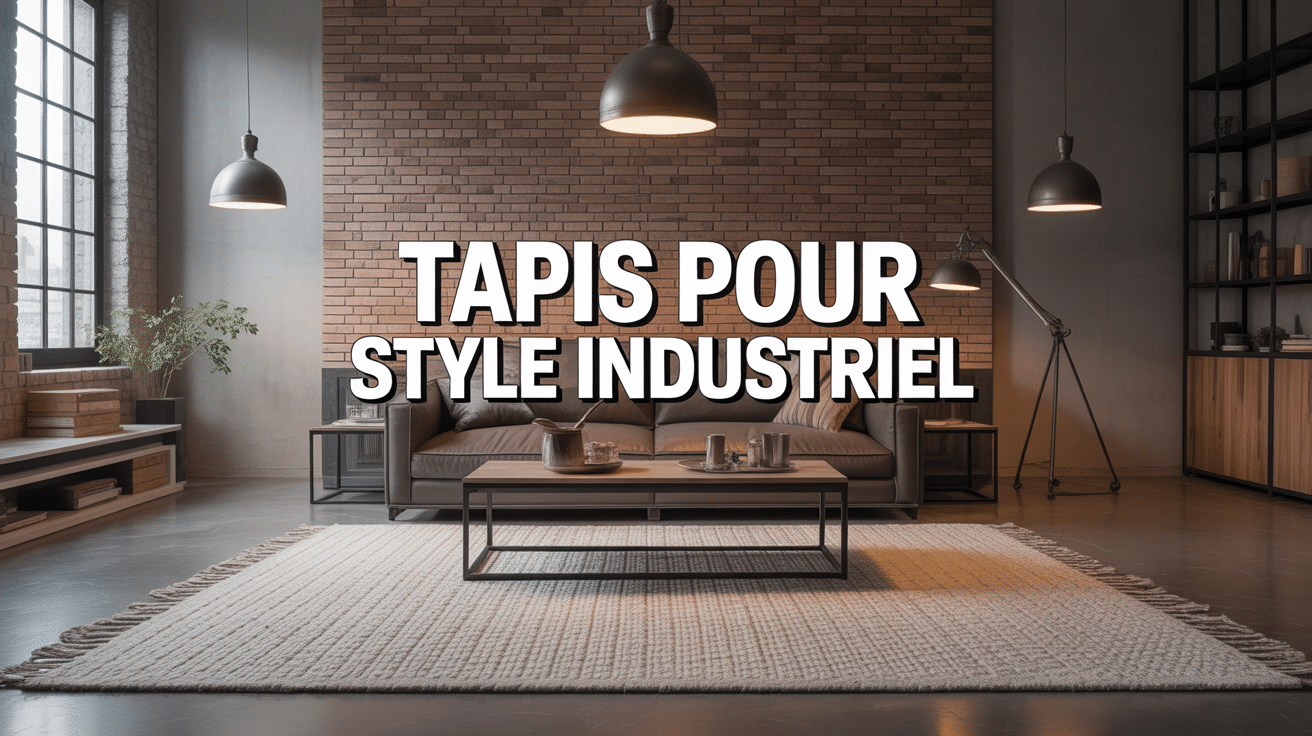 tapis pour style industriel au centre salon moderne