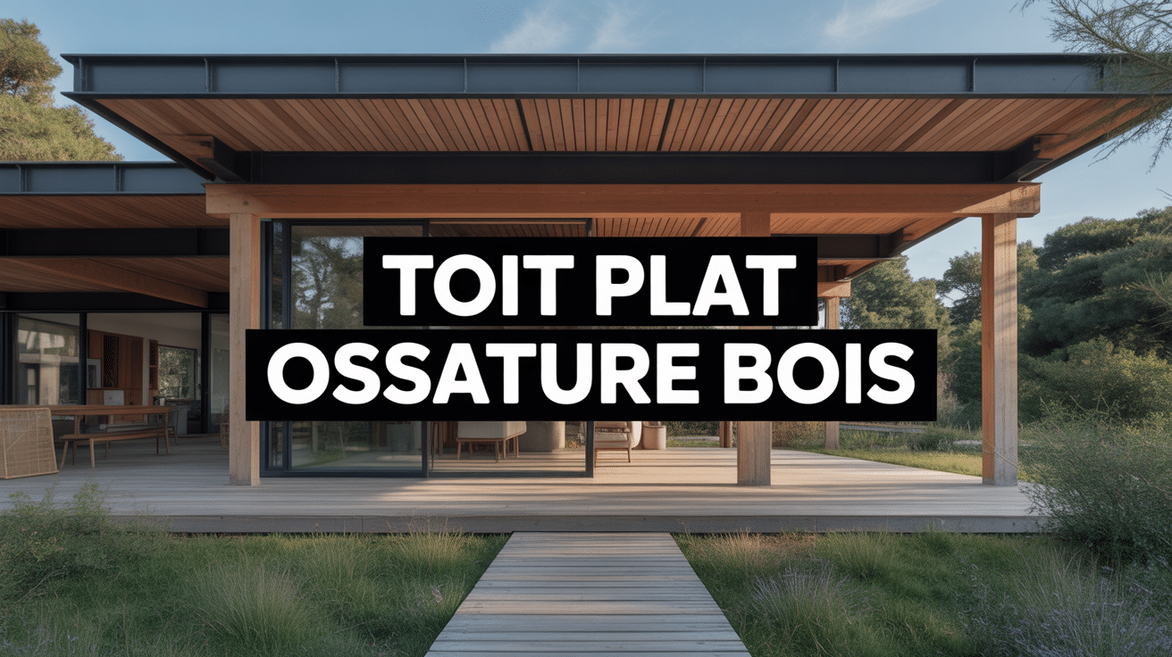 Maison contemporaine avec toit plat ossature bois