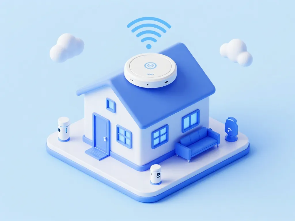 Diagramme isométrique alarme maison Qiara sur logement moderne