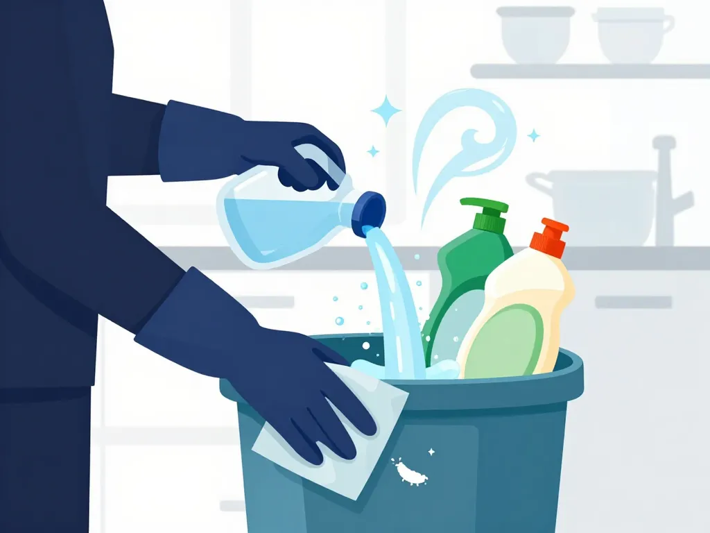 Nettoyage asticots blancs poubelle maison