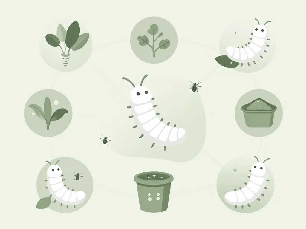 Schéma asticots blancs causes et identification