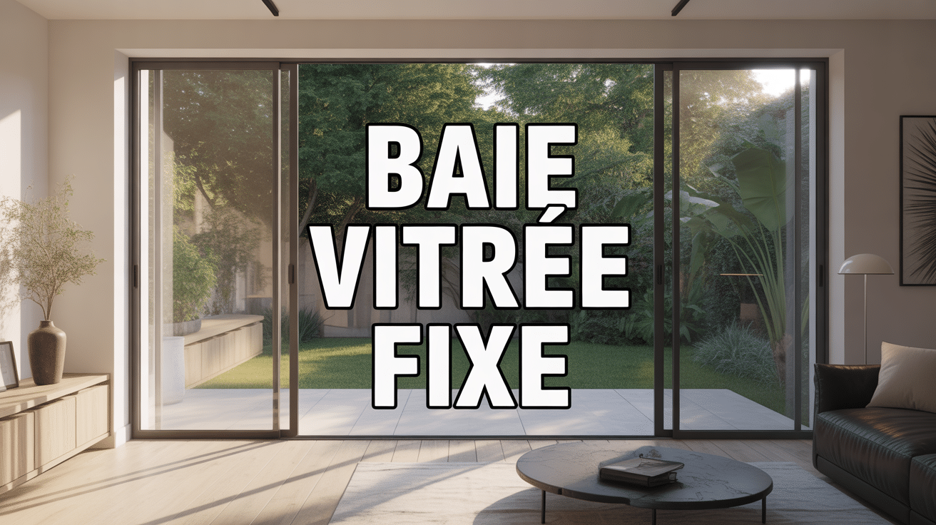 baie vitrée fixe salon moderne lumière naturelle