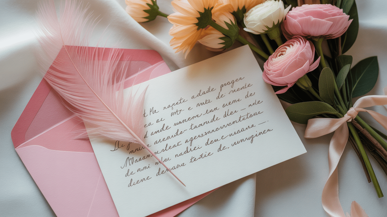 bonne fete emilie fleurs carte manuscrite bouquet