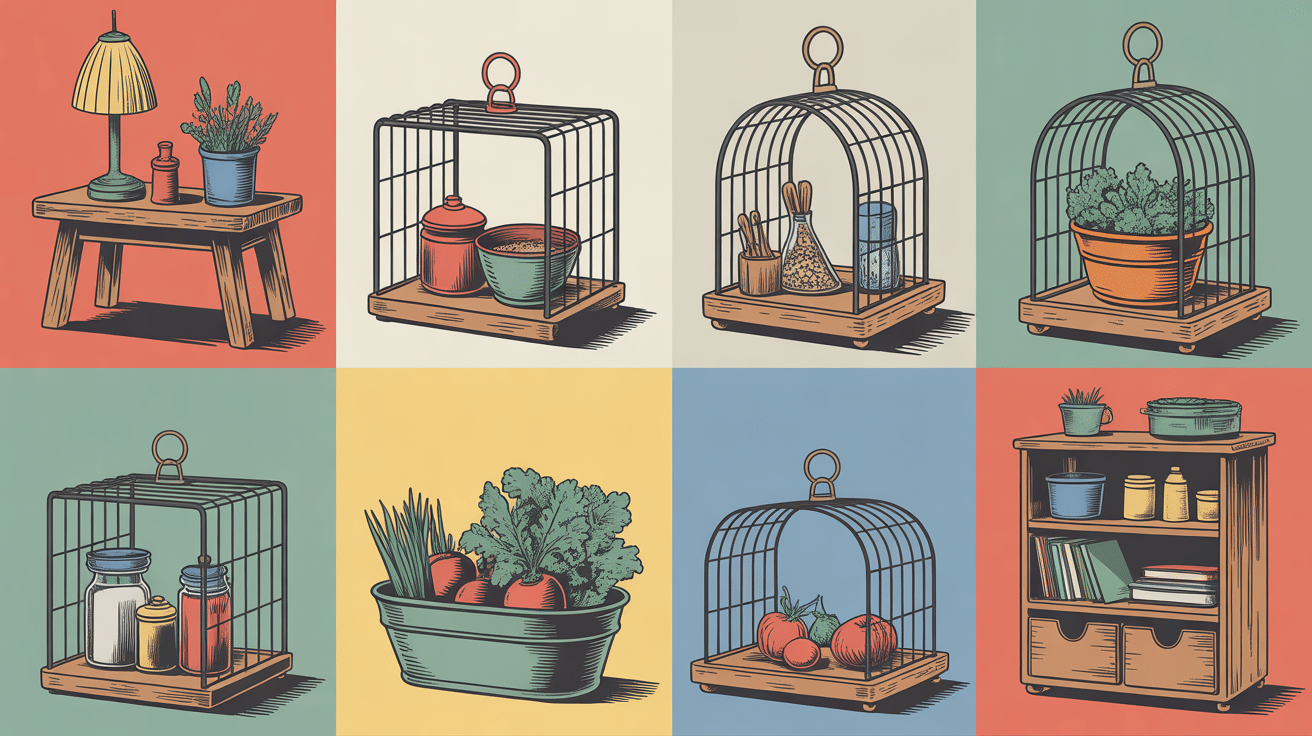 Différents usages de cagettes en décoration et rangement