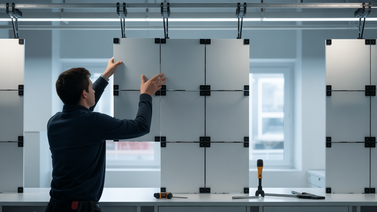 installation cloison sad panneaux modulaires