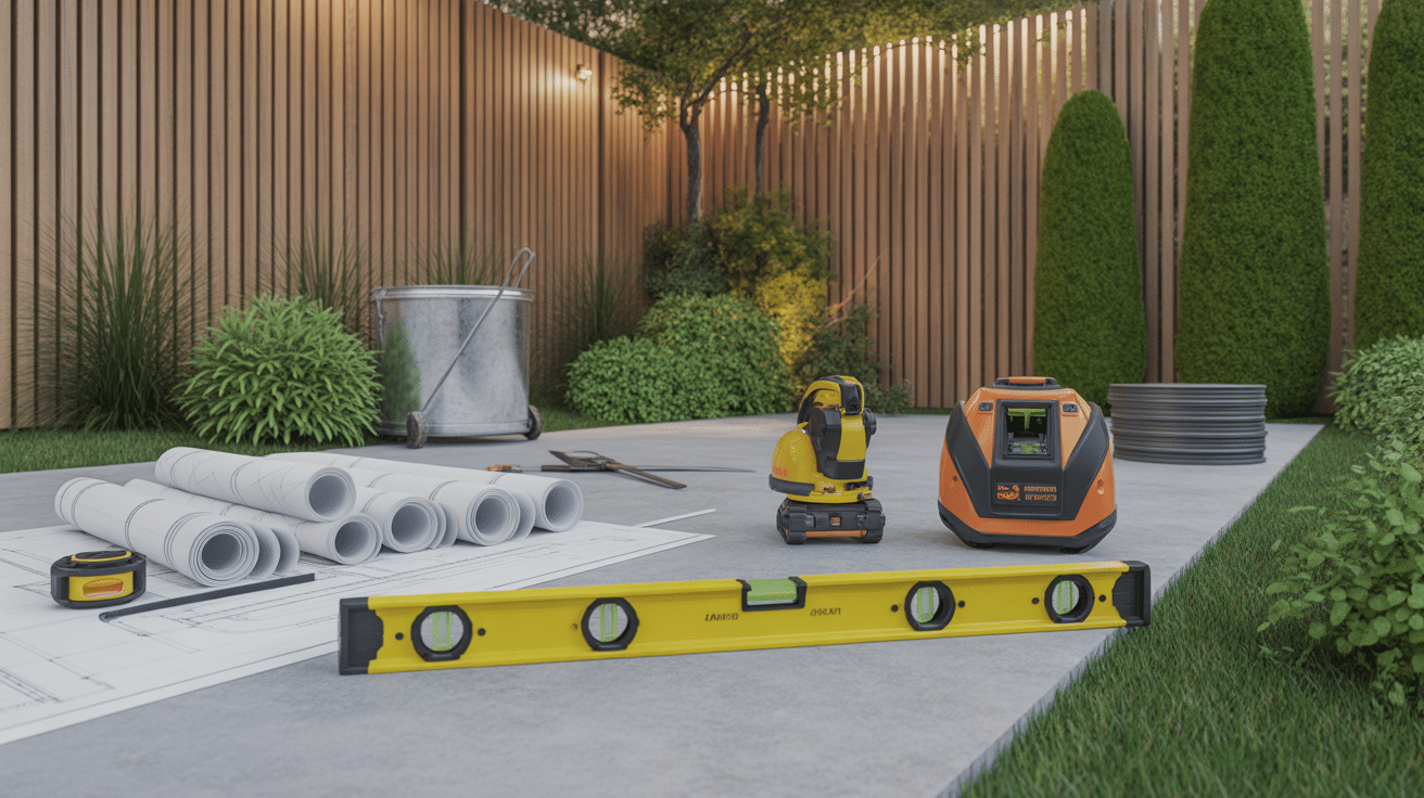 cloture jardin moderne installation outillage professionnel