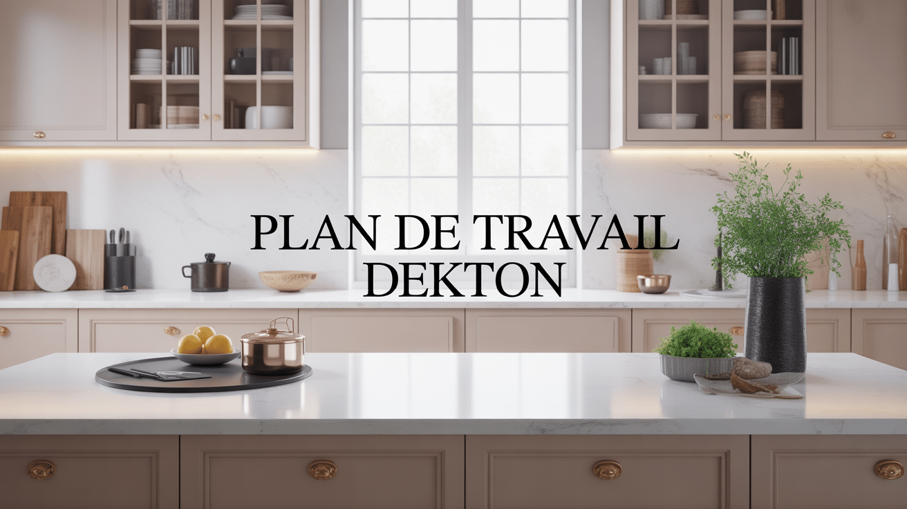 dekton plan de travail en cuisine moderne illustration 3D