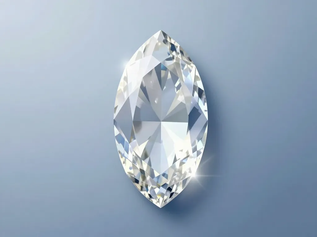 Schéma technique diamant taille marquise marquise