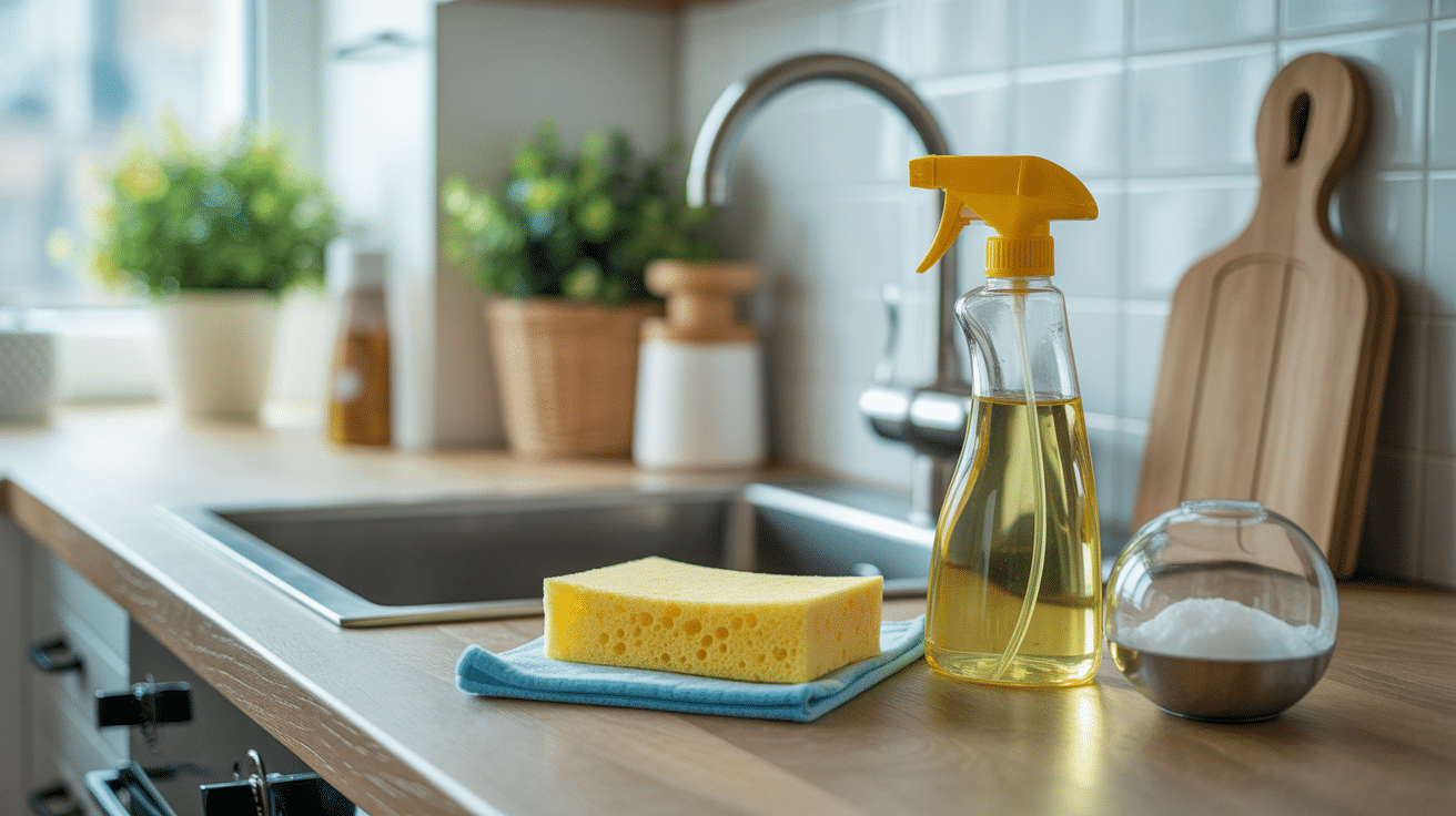 Nettoyage évier en grès ou céramique avec produits naturels