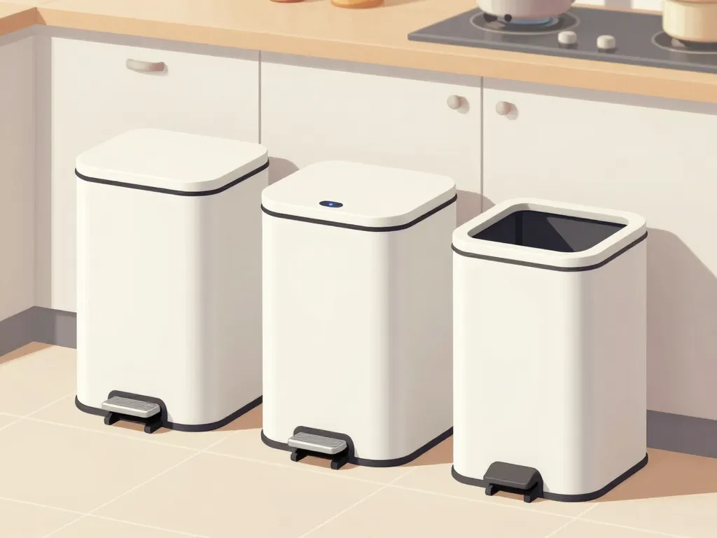 mécanismes et compartiments poubelle design moderne