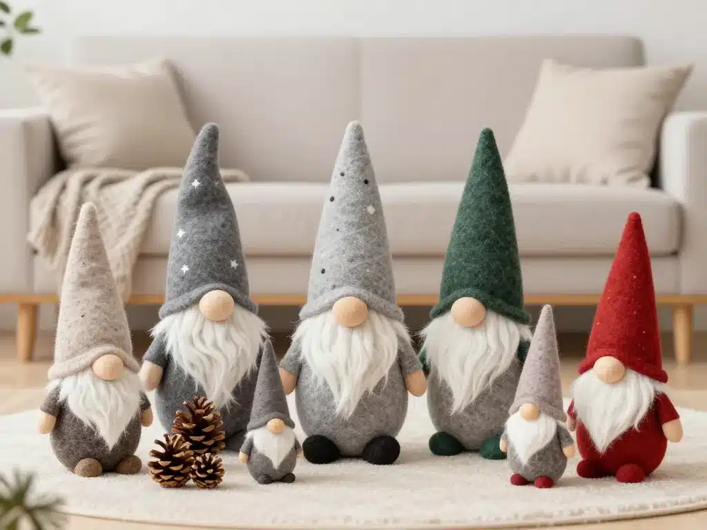 variete gnomes de noel decor inspiration nordique