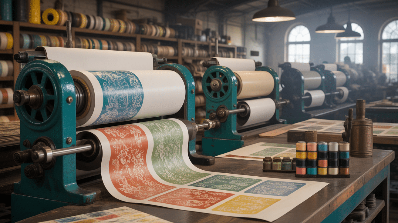 inaltera usine machines impression papier peint vintage