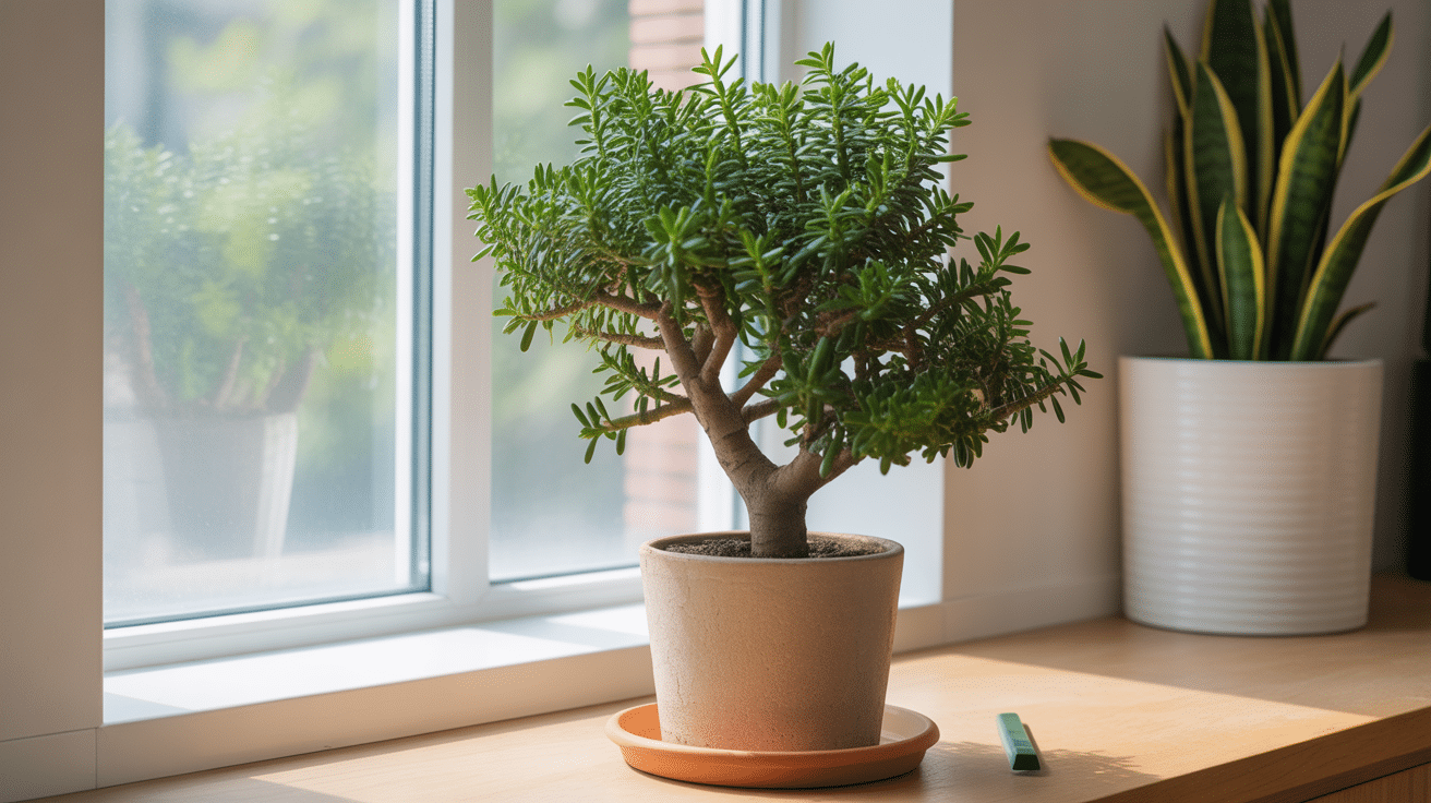 Emplacement arbre de jade dans une chambre