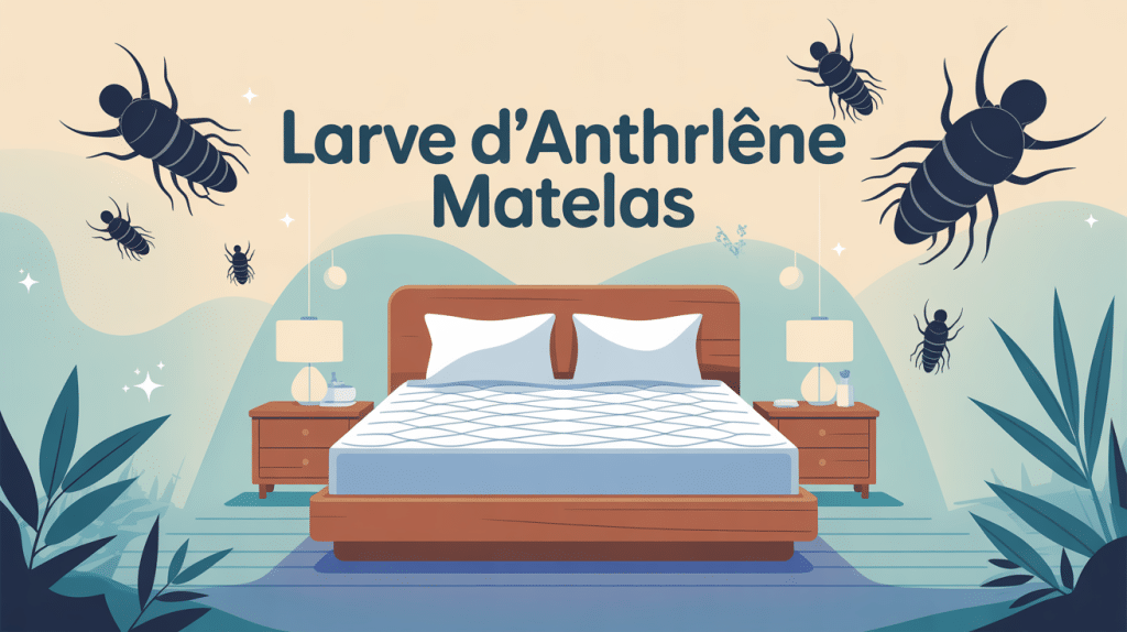 illustration hygiène larve d'anthrène matelas