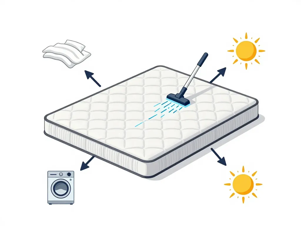 processus nettoyage larve d'anthrène matelas