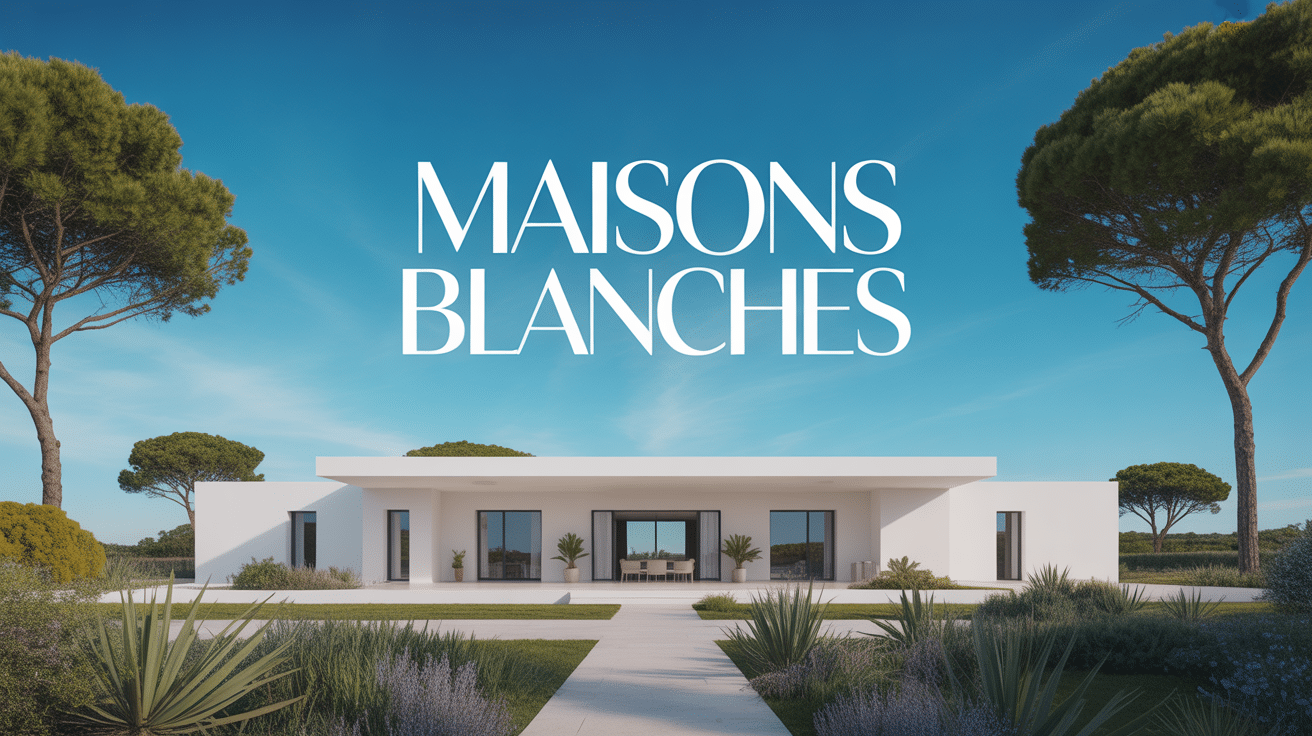 vue moderne méditerranéenne des maisons blanches