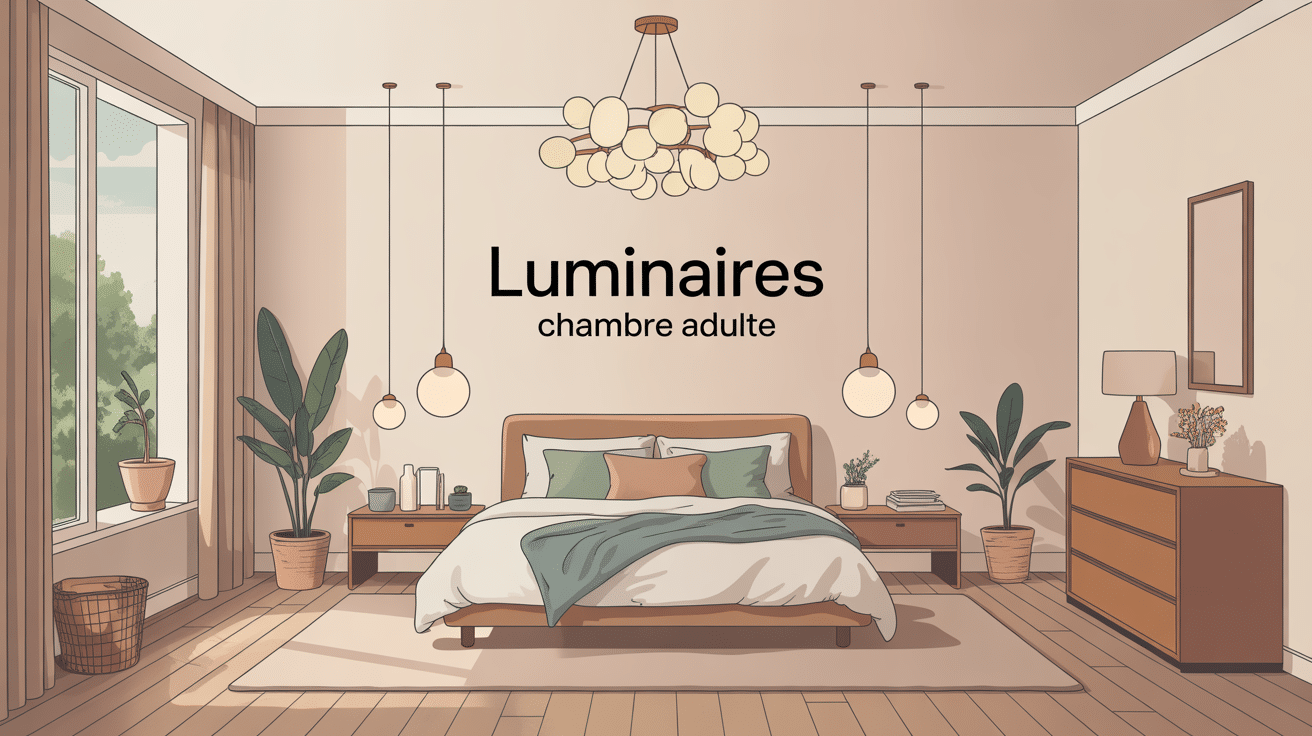 luminaire chambre adulte moderne illustration