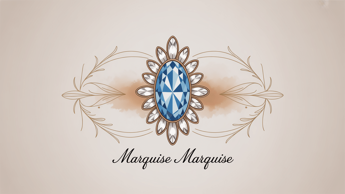 Illustration stylisée marquise marquise bague raffinée