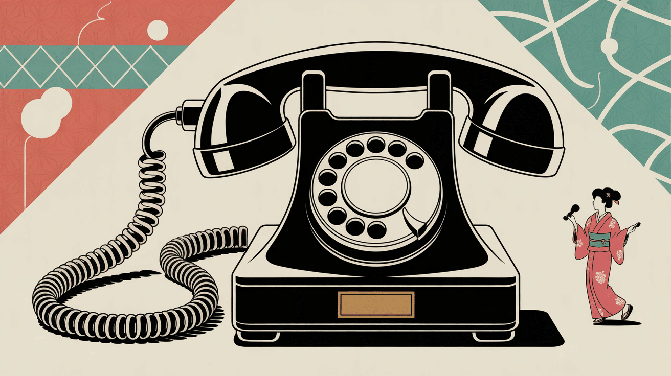 moshi moshi moshi histoire télécommunications japon illustration