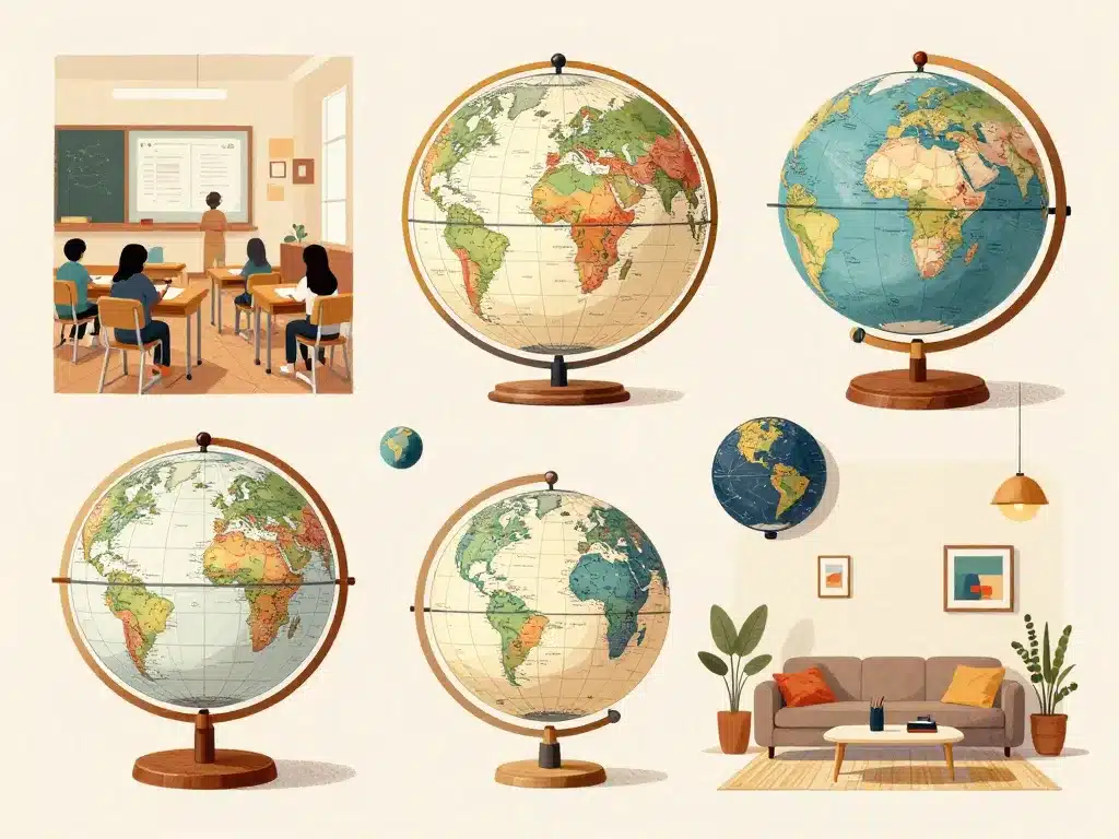 planisphere choix projection matériaux contexte