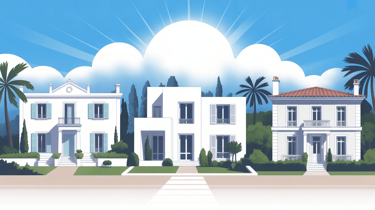 Trois styles maisons blanches plans maison blanche