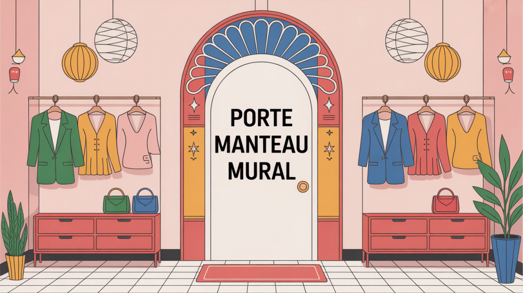 porte manteau mural dans une entrée moderne lumineuse