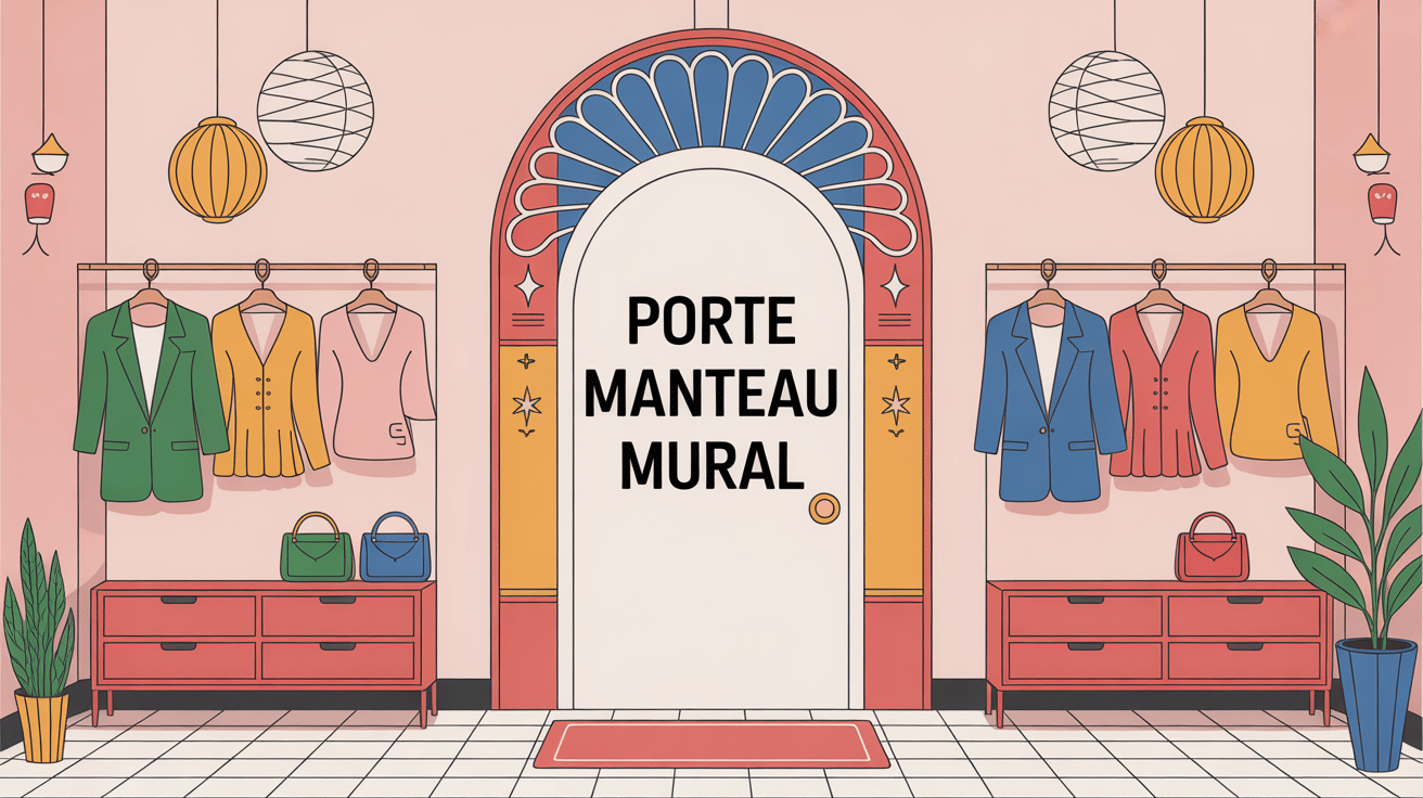 porte manteau mural dans une entrée moderne lumineuse