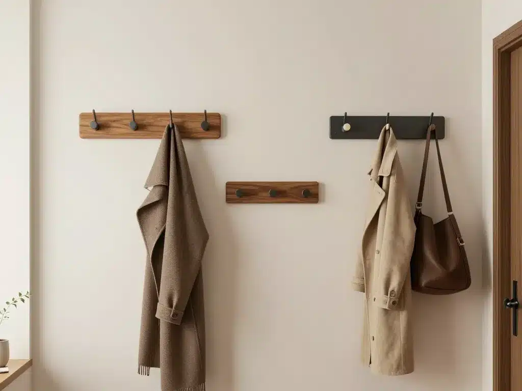 porte manteau mural comparatif matériaux et formats