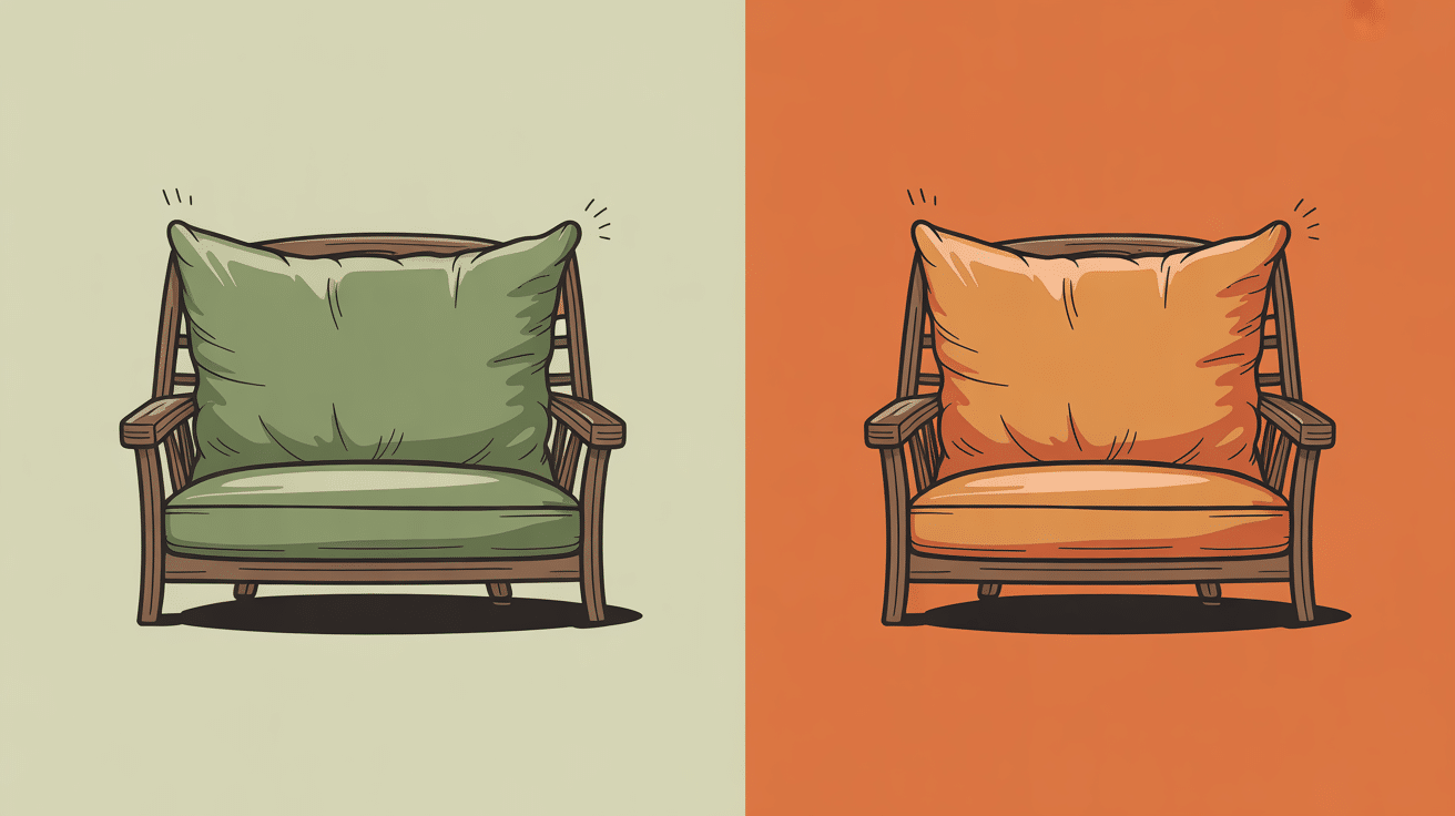 remplacer housse coussin salon de jardin usé et neuf