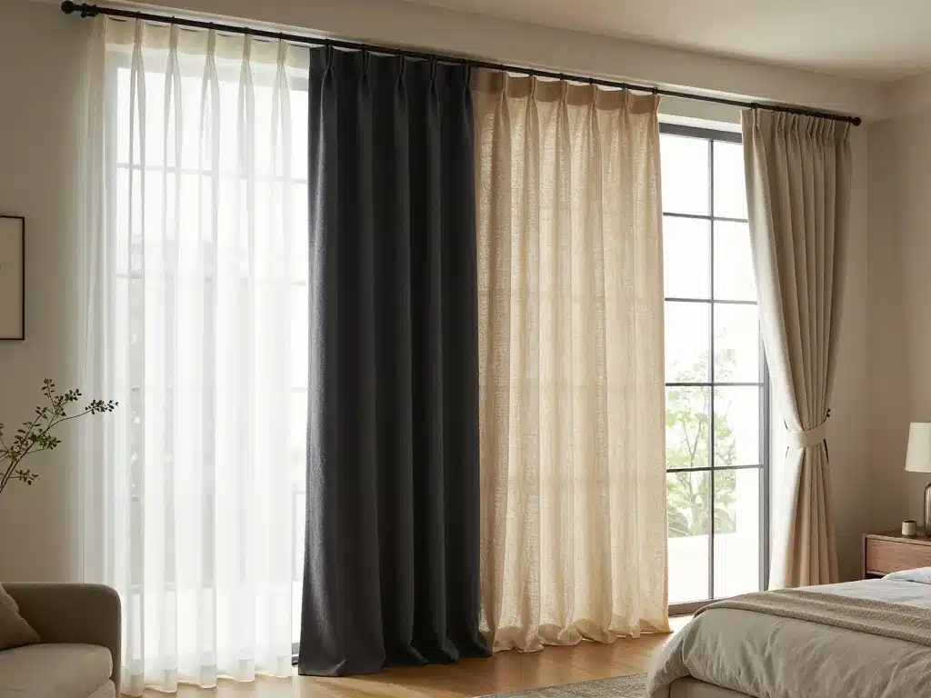 différents rideaux japonisant tissus couleurs salon chambre