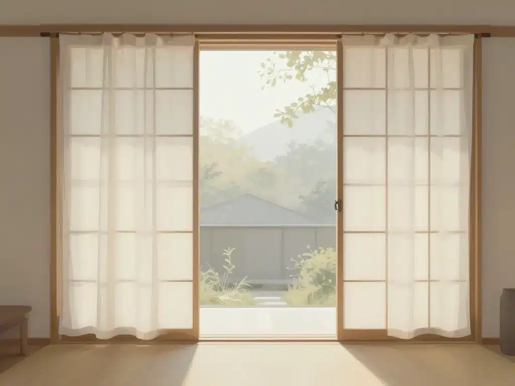 panneaux rideaux japonisant harmonieux lumière douce