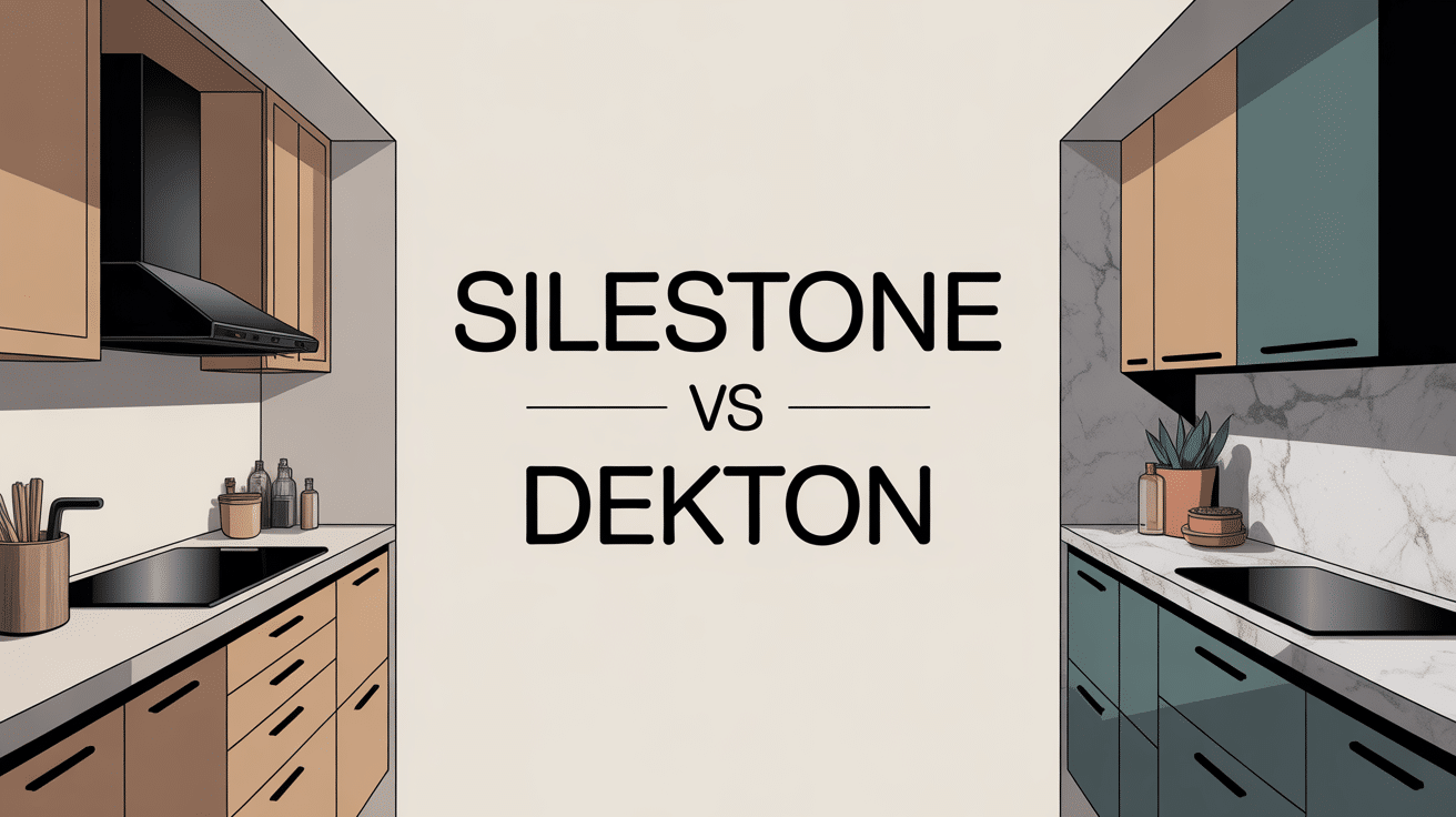 silestone ou dekton, visuel comparatif plans de travail et crédences