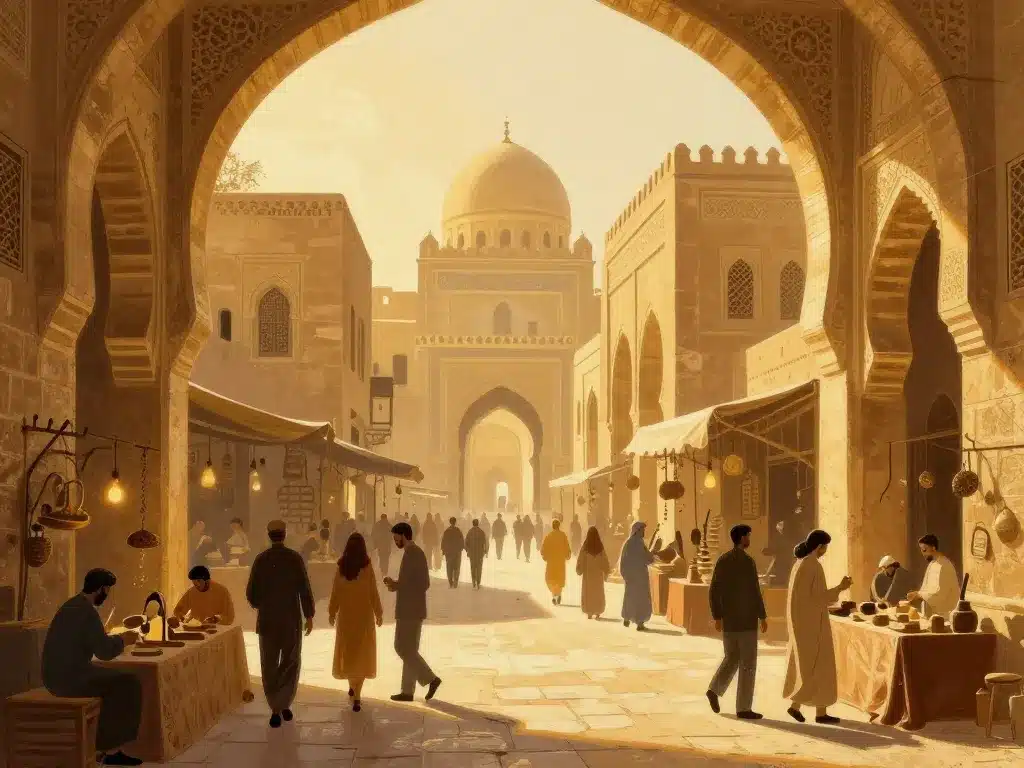 Allées arches et ambiance khan el-khalili cairo egypt