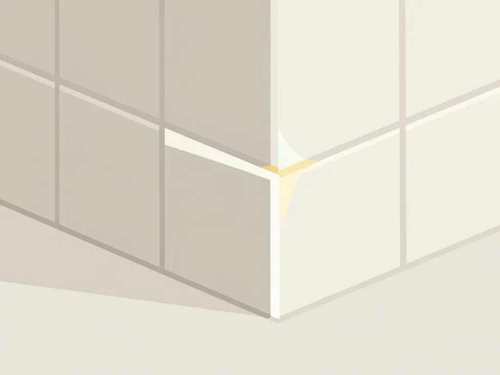 Baguette finition carrelage après pose coin protégé illustration