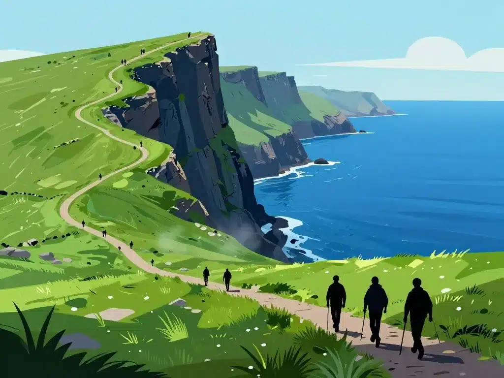 Falaises et sentiers de randonnée à Binn Éadair